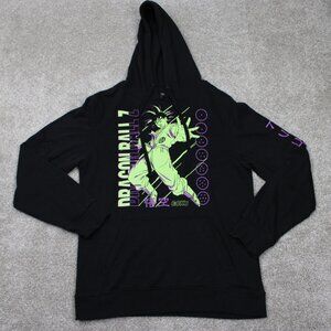 DragonballZ Hoodie Mens Medium Black/Yellow GOKU Cotton/Poly Hooded‎ Sweatshirt